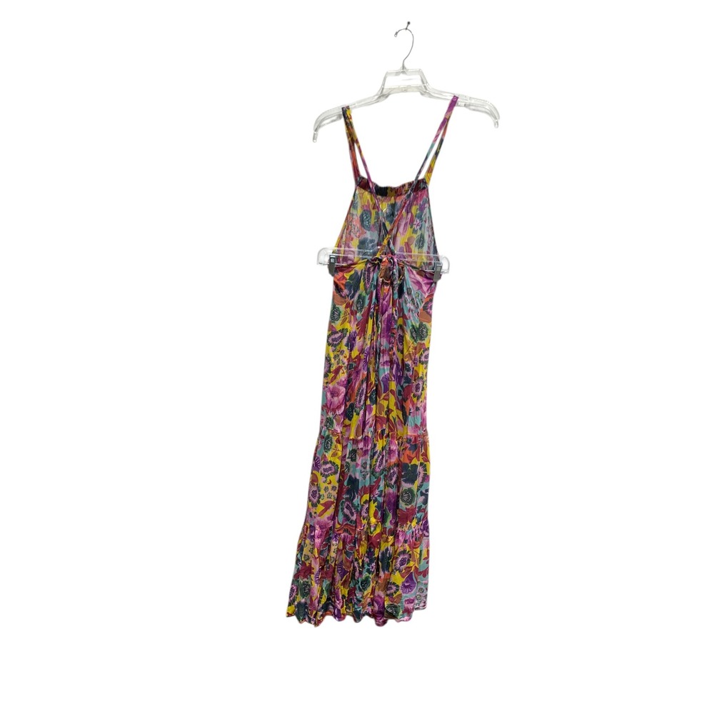 Anthropologie Printed Maxi Dress Cover Up Womens Medium Multi Color Strappy Back - Picture 9 of 12